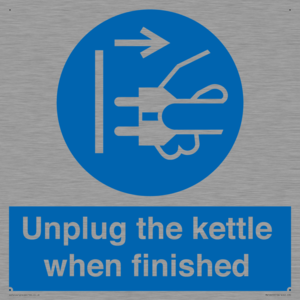 Unplug the kettle when finished